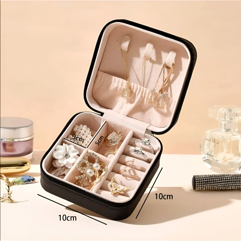Mini Jewelry Organizer – Storage Box for Rings, Earrings, and Necklaces